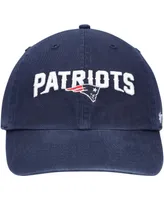Men's Navy New England Patriots Clean Up Alternate Logo Adjustable Hat