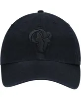 Men's Black Los Angeles Rams Team Tonal Clean Up Adjustable Hat