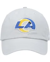 Men's Gray Los Angeles Rams Clean Up Adjustable Hat