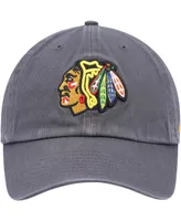 Men's Charcoal Chicago Blackhawks Clean Up Adjustable Hat