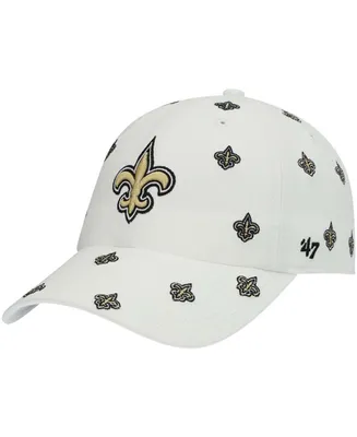 Women's White New Orleans Saints Confetti Clean Up Adjustable Hat