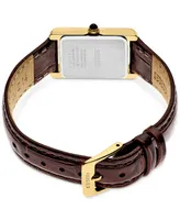 Seiko Women's Essentials Brown Leather Strap Watch 19mm