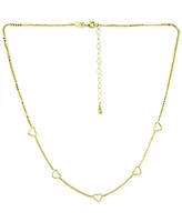 Giani Bernini Open Heart Chain Necklace, 16" + 2" extender, Created for Macy's