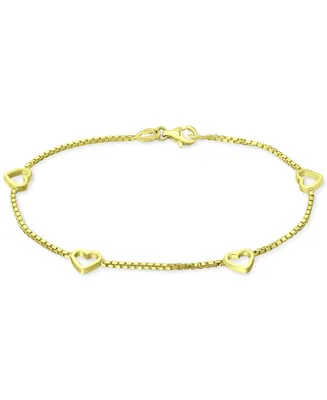 Giani Bernini Open Heart Link Bracelet in 18k Gold-Plated Sterling Silver, Created for Macy's