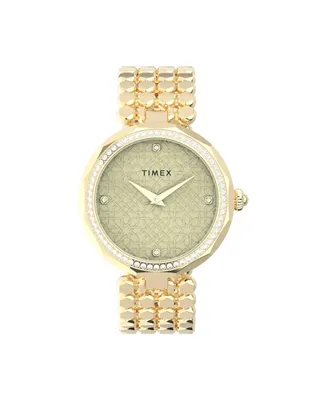 Timex Women's Asheville -Tone Low Lead Brass Bracelet Watch 34 mm