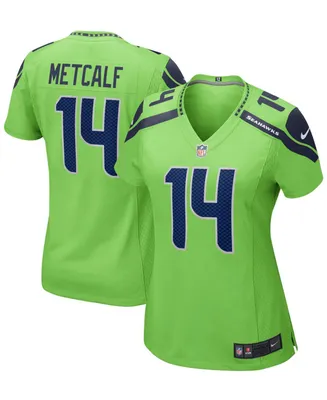 Women's Dk Metcalf Neon Green Seattle Seahawks Game Jersey