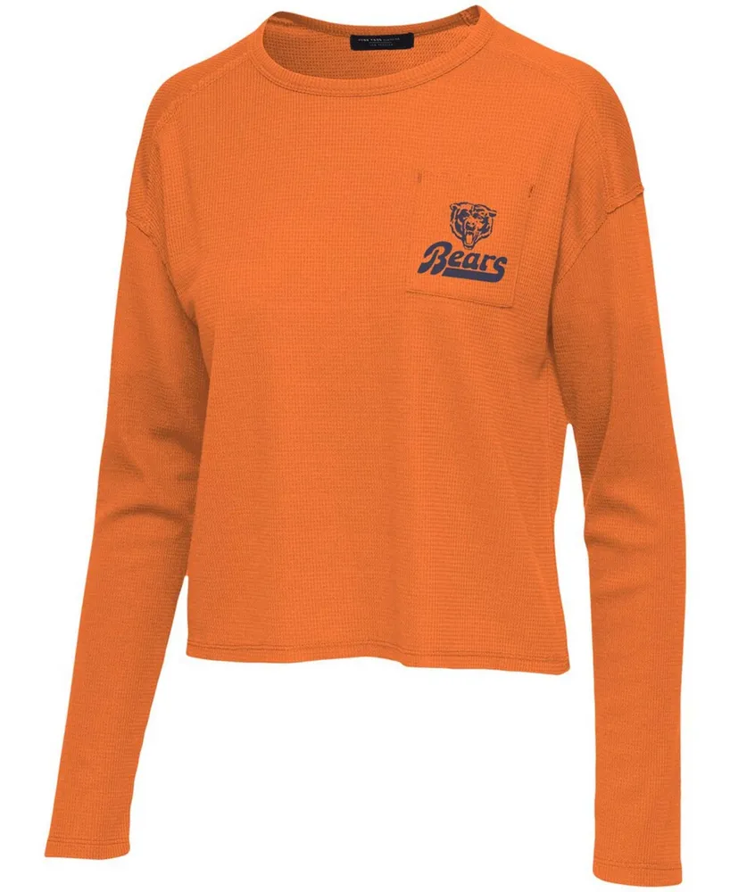Women's Orange Chicago Bears Pocket Thermal Long Sleeve T-shirt