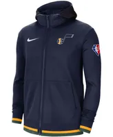 Men's Navy Utah Jazz 75th Anniversary Performance Showtime Hoodie Full-Zip Jacket