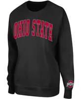 Women's Black Ohio State Buckeyes Campanile Pullover Sweatshirt