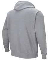 Men's Heather Gray Alabama Crimson Tide Arch and Logo 3.0 Pullover Hoodie