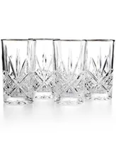 Godinger Dublin Platinum Highball Glasses, Set of 4