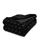 Superior Ultra -Plush Polka Dot Fleece Blanket