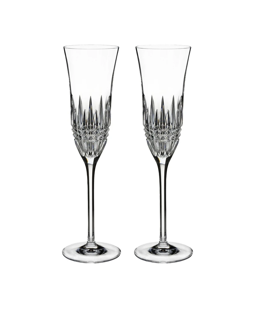 Waterford Lismore Diamond Essence Flute 8oz, Set of 2