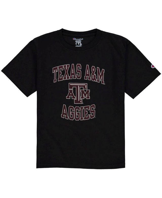 Big Boys and Girls Black Texas A&M Aggies Circling Team Jersey T-shirt