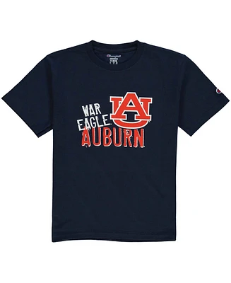 Big Boys and Girls Navy Auburn Tigers Team Chant T-shirt