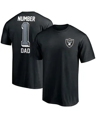 Men's Black Las Vegas Raiders #1 Dad T-shirt