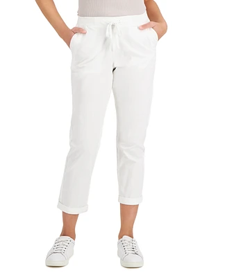 Style & Co Petite Pull-On Cuffed Twill Ankle Pants, Created for Macy's