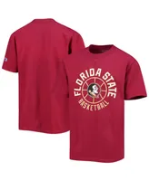 Big Boys and Girls Garnet Florida State Seminoles Basketball T-shirt