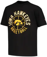 Big Boys and Girls Black Iowa Hawkeyes Basketball T-shirt