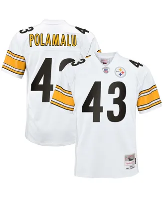 Big Boys and Girls Troy Polamalu White Pittsburgh Steelers 2005 Retired Player Legacy Jersey