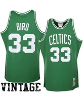 Men's Larry Bird Kelly Green Boston Celtics 1985/86 Hardwood Classics Authentic Jersey