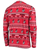 Men's Concepts Sport Red Georgia Bulldogs Ugly Sweater Knit Long Sleeve Top and Pant Set