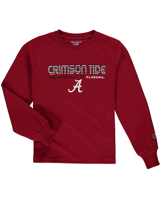 Big Boys and Girls Crimson Alabama Tide Jersey Long Sleeve T-shirt