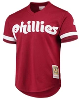 Men's Lenny Dykstra Philadelphia Phillies Cooperstown Collection Mesh Batting Practice Jersey - Scarlet