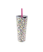 Thirstystone by Cambridge 24 oz Confetti Dot Insulated Straw Tumblers Set, 2 Piece