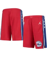 Big Boys and Girls Red Philadelphia 76ers 2019/20 Swingman Performance Shorts - Statement Edition