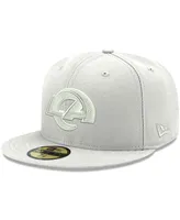 Men's Los Angeles Rams White on Primary Logo 59FIFTY Fitted Hat