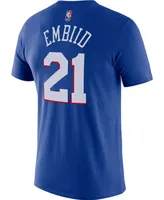 Men's Joel Embiid Royal Philadelphia 76ers Diamond Icon Name Number T-shirt