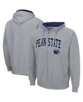 Men's Heathered Gray Penn State Nittany Lions Arch Logo 3.0 Full-Zip Hoodie