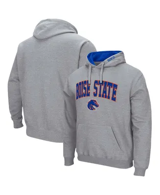 Men's Heathered Gray Boise State Broncos Arch Logo 3.0 Pullover Hoodie