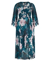 City Chic Women's Jade Blossom Maxi Dress