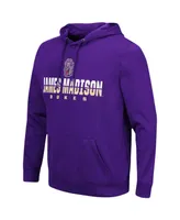 Men's Purple James Madison Dukes Lantern Pullover Hoodie