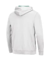 Men's White Oregon Ducks Slash Stack 2.0 Pullover Hoodie