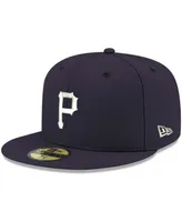 Men's Navy Pittsburgh Pirates Logo White 59FIFTY Fitted Hat