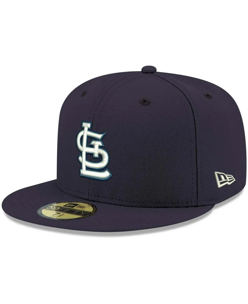 Men's Navy St. Louis Cardinals Logo White 59FIFTY Fitted Hat