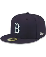 Men's Navy Boston Red Sox Logo White 59FIFTY Fitted Hat