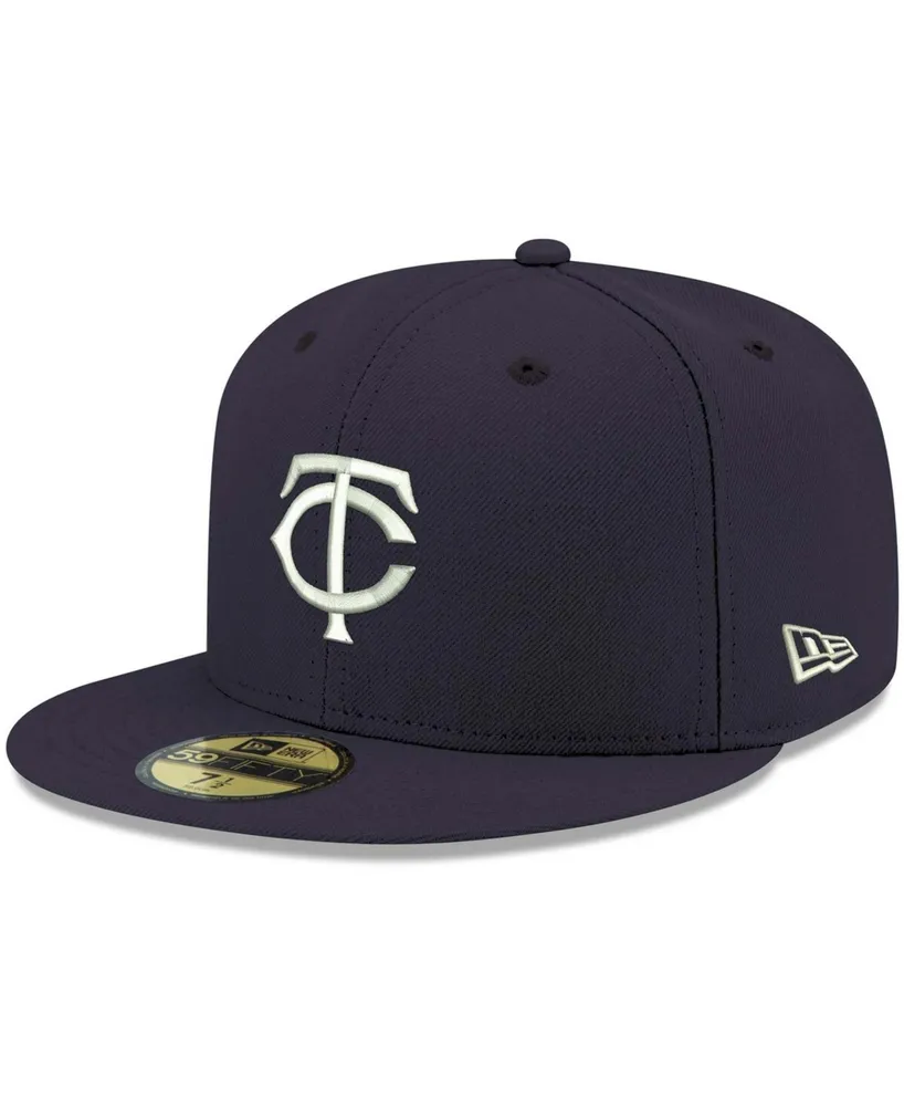 Men's Navy Minnesota Twins Logo White 59FIFTY Fitted Hat