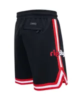 Men's Black Portland Trail Blazers Chenille Shorts