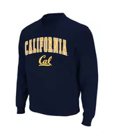 Men's Navy Cal Bears Arch Logo Crew Neck Sweatshirt