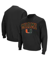 Colosseum Men's Miami Hurricanes Arch & Logo Crew Neck Sweatshirt