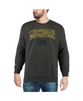 Colosseum Men's Michigan Wolverines Arch & Logo Crew Neck Sweatshirt