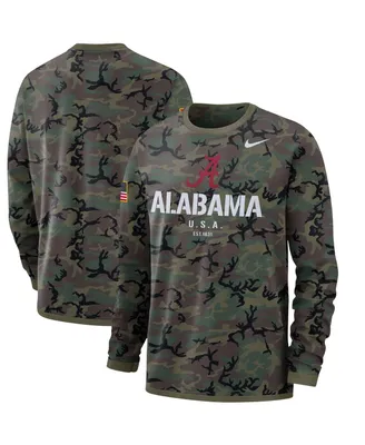 Men's Camo Alabama Crimson Tide Military Appreciation Performance Long Sleeve T-shirt