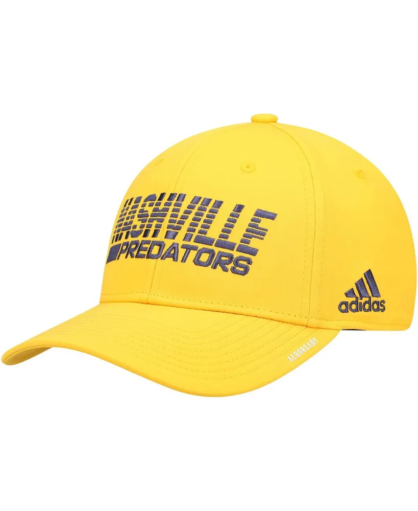 Men's Gold-Tone Nashville Predators 2021 Locker Room Aeroready Flex Hat