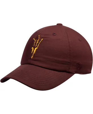 Men's Maroon Arizona State Sun Devils Trident Logo Staple Adjustable Hat