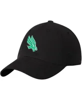 Men's Black North Texas Mean Green Primary Logo Staple Adjustable Hat