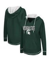 Women's Green Michigan State Spartans Tunic Pullover Hoodie